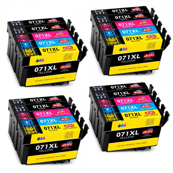 Jimigo Replacement For Epson T0711 T0712 T0713 T0714 T0715 Ink Cartridges 2901